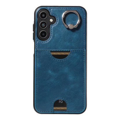 Samsung Galaxy A15 Calf Calf Texture Phone Case with Card Slot & Ring Holder - Durable & Stylish Protection
