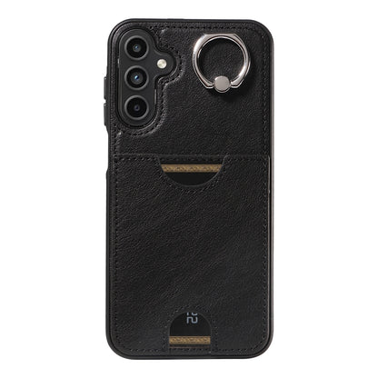 Samsung Galaxy A15 Calf Calf Texture Phone Case with Card Slot & Ring Holder - Durable & Stylish Protection
