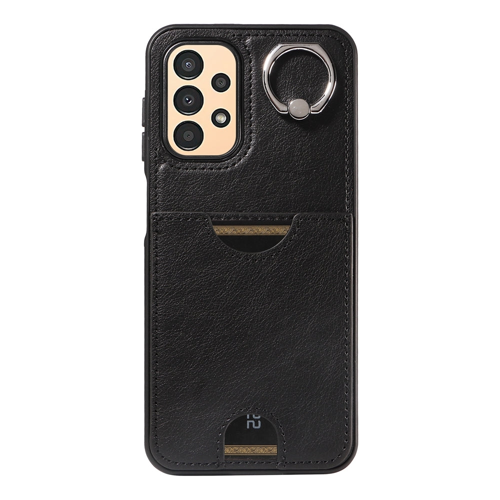 Samsung Galaxy A13 4G Calf Texture Phone Case with Card Slot & Ring Holder - Durable & Stylish Protection