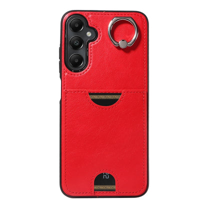 Samsung Galaxy A05s Calf Texture Phone Case with Card Slot & Ring Holder - Durable & Stylish Protection