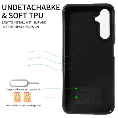 Samsung Galaxy A05s Calf Texture Phone Case with Card Slot & Ring Holder - Durable & Stylish Protection