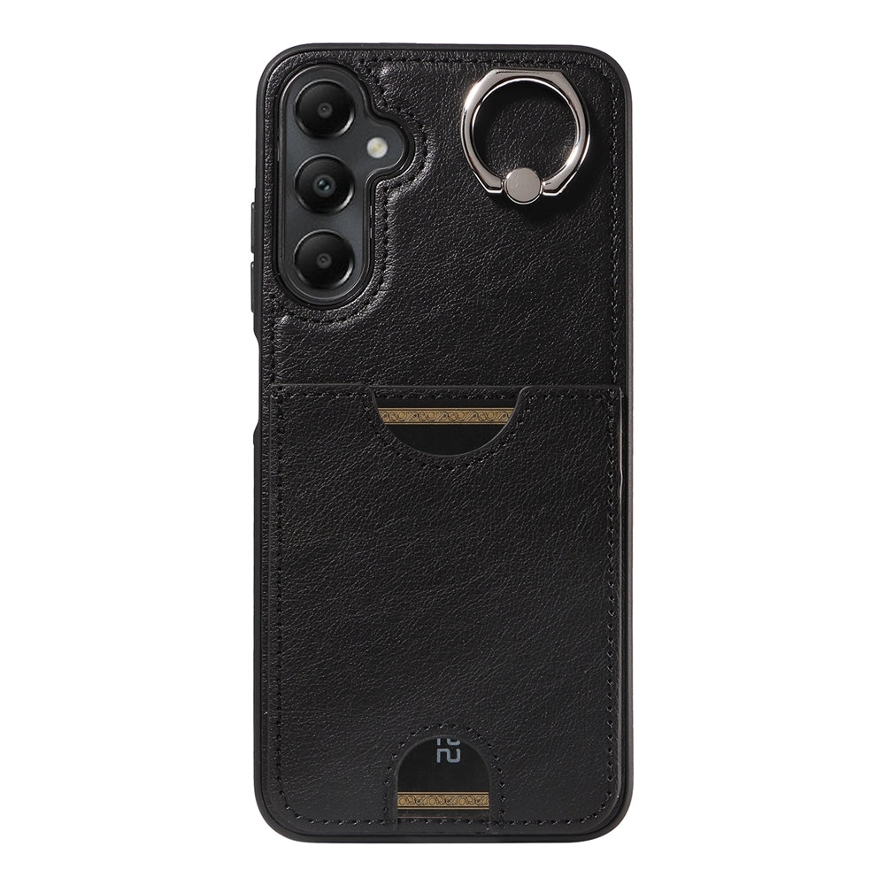Samsung Galaxy A05s Calf Texture Phone Case with Card Slot & Ring Holder - Durable & Stylish Protection