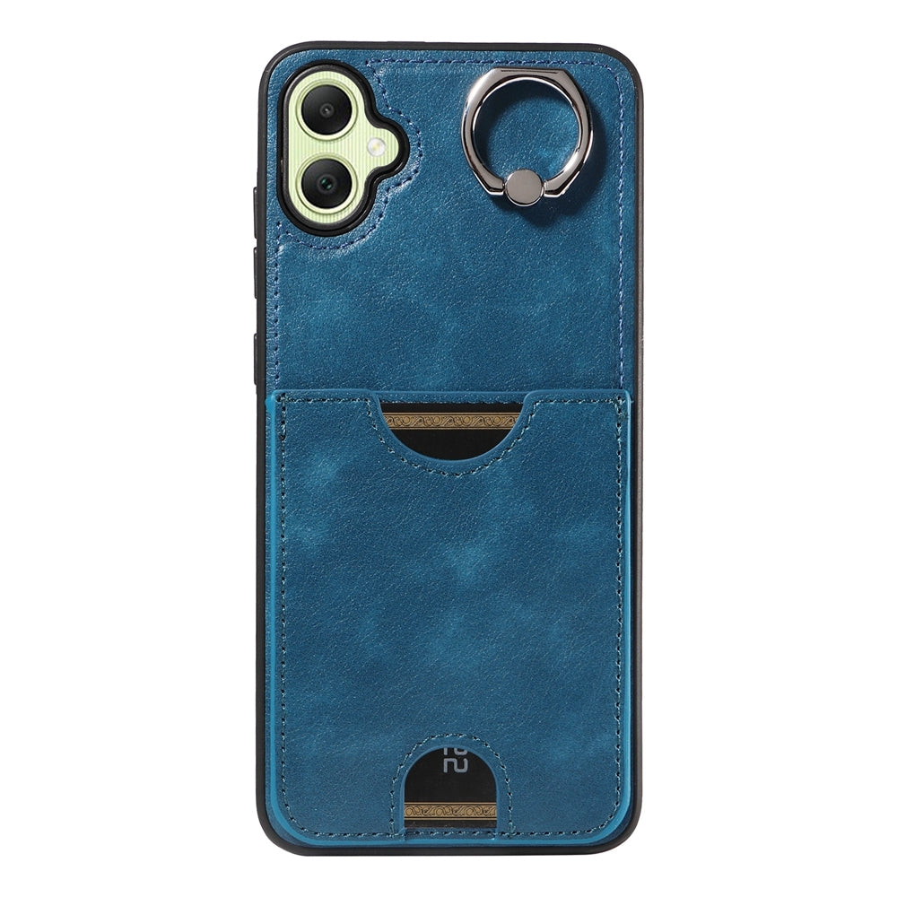 Samsung Galaxy A05 Calf Texture Phone Case with Card Slot & Ring Holder - Durable & Stylish Protection
