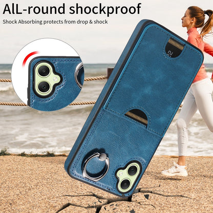 Samsung Galaxy A05 Calf Texture Phone Case with Card Slot & Ring Holder - Durable & Stylish Protection