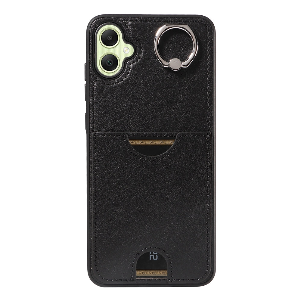 Samsung Galaxy A05 Calf Texture Phone Case with Card Slot & Ring Holder - Durable & Stylish Protection