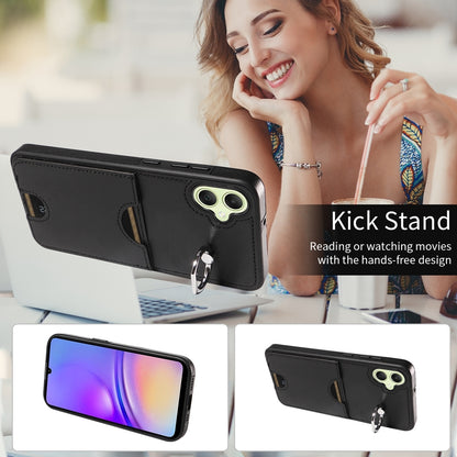 Samsung Galaxy A05 Calf Texture Phone Case with Card Slot & Ring Holder - Durable & Stylish Protection
