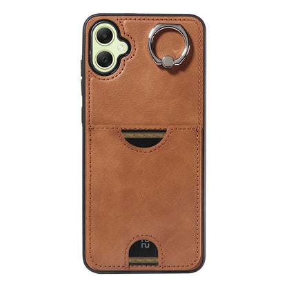 Samsung Galaxy A05 Calf Texture Phone Case with Card Slot & Ring Holder - Durable & Stylish Protection