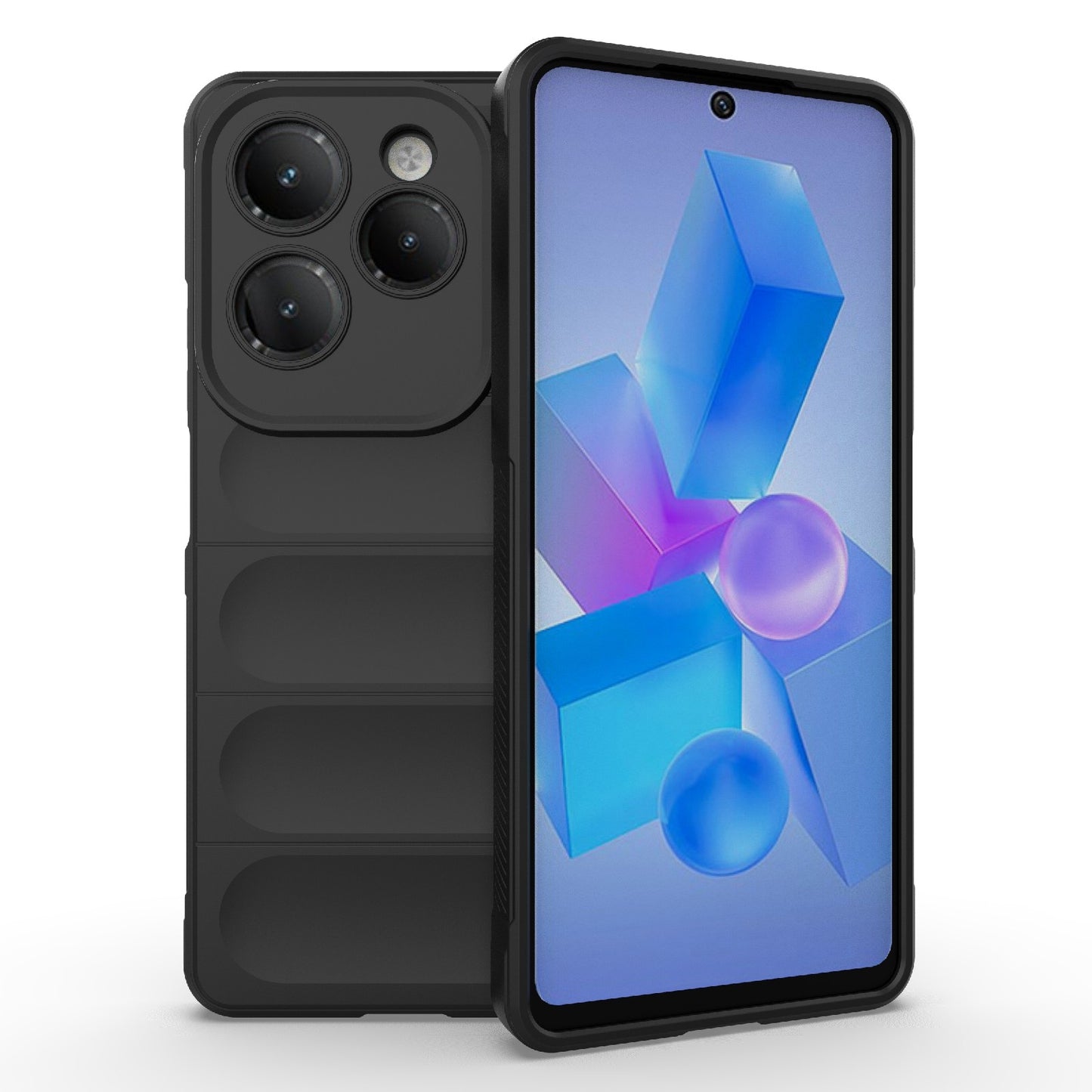 Infinix Hot 40 Pro Magic Shield TPU + Flannel Phone Case: Durable, Non-toxic, Easy Access, Stylish Design