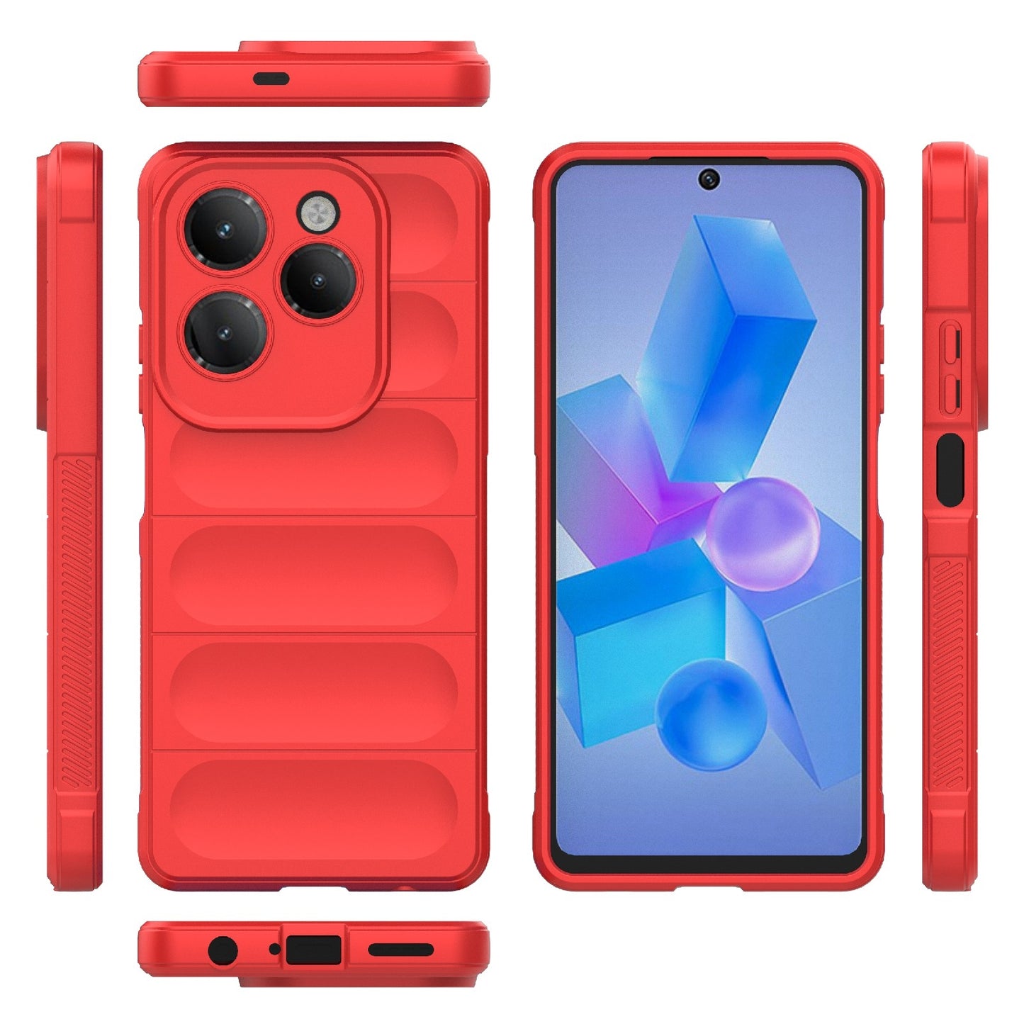 Infinix Hot 40 Pro Magic Shield TPU + Flannel Phone Case: Durable, Non-toxic, Easy Access, Stylish Design
