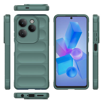 Infinix Hot 40 Pro Magic Shield TPU + Flannel Phone Case: Durable, Non-toxic, Easy Access, Stylish Design