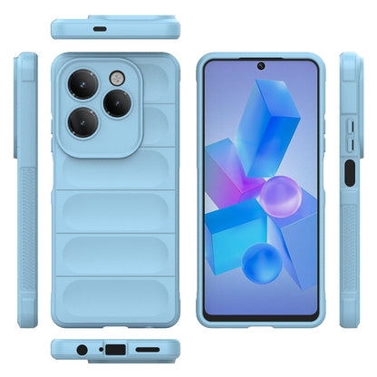 Infinix Hot 40 Pro Magic Shield TPU + Flannel Phone Case: Durable, Non-toxic, Easy Access, Stylish Design