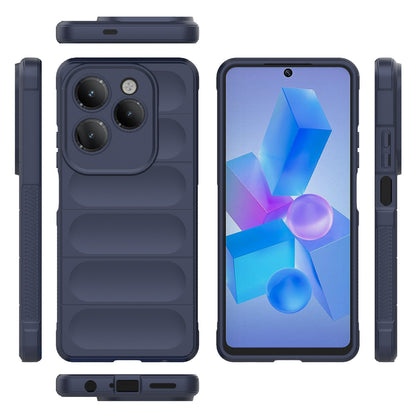 Infinix Hot 40 Pro Magic Shield TPU + Flannel Phone Case: Durable, Non-toxic, Easy Access, Stylish Design