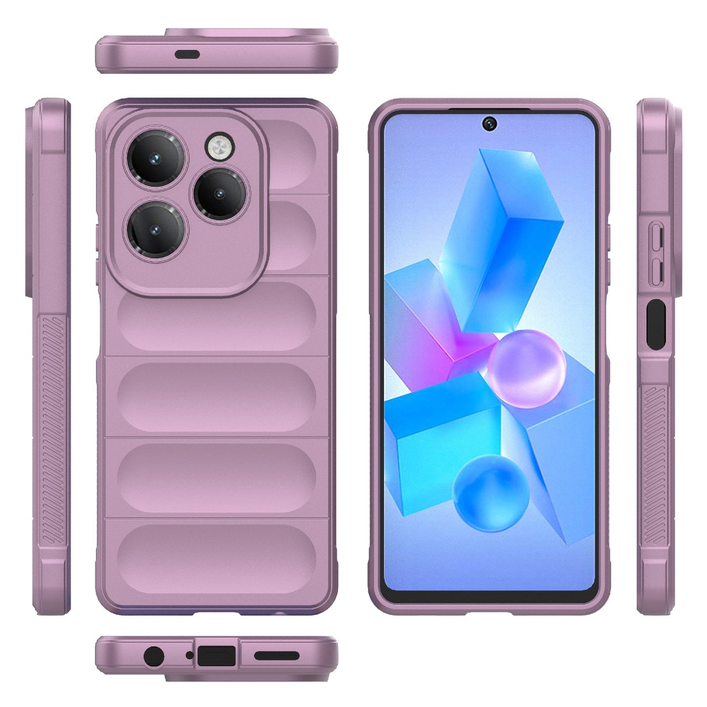 Infinix Hot Hot 40 Magic Shield TPU + Flannel Phone Case: Durable, Non-toxic, Easy Access, Stylish Design