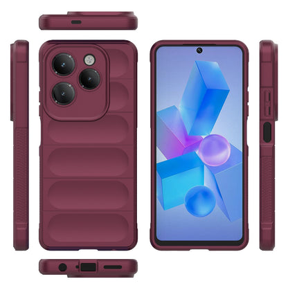 Infinix Hot 40 Pro Magic Shield TPU + Flannel Phone Case: Durable, Non-toxic, Easy Access, Stylish Design