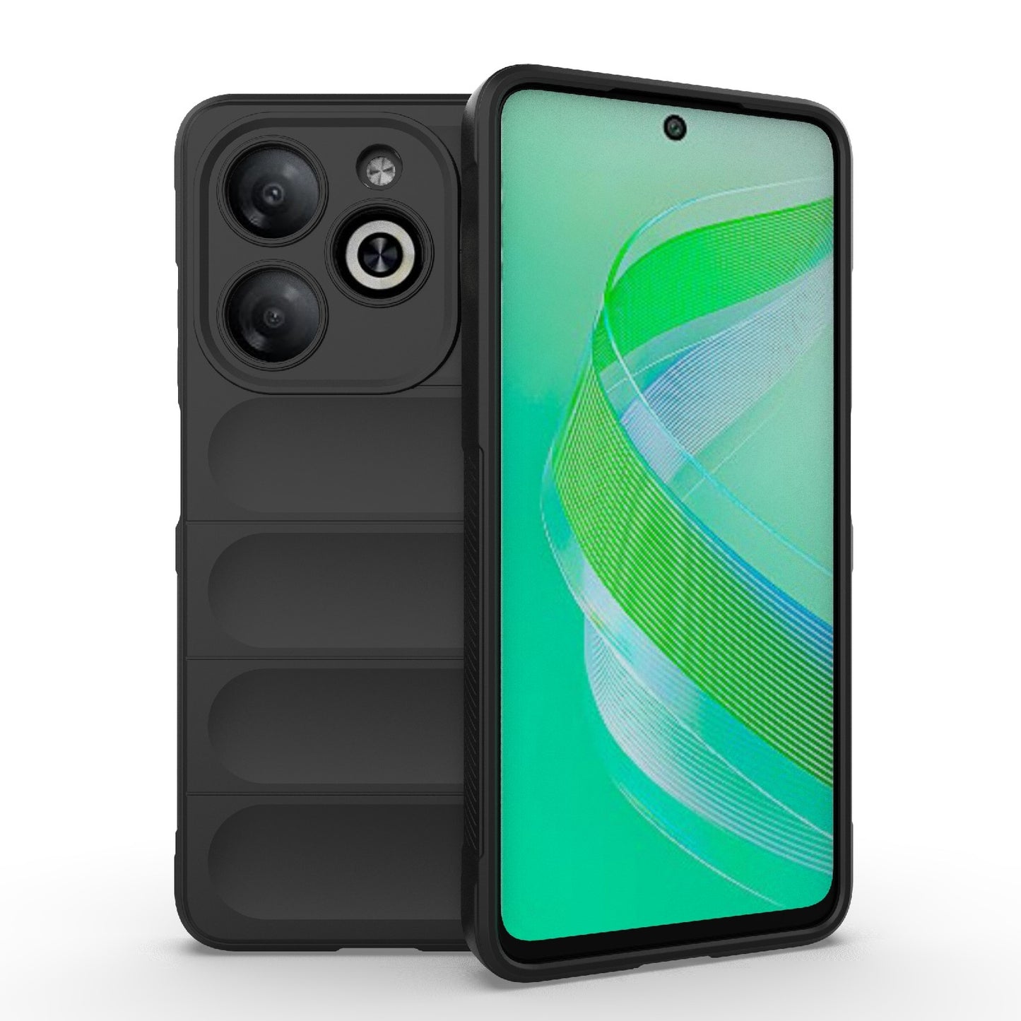 Infinix Smart 8 Magic Shield TPU + Flannel Phone Case: Durable, Non-toxic, Easy Access, Stylish Design