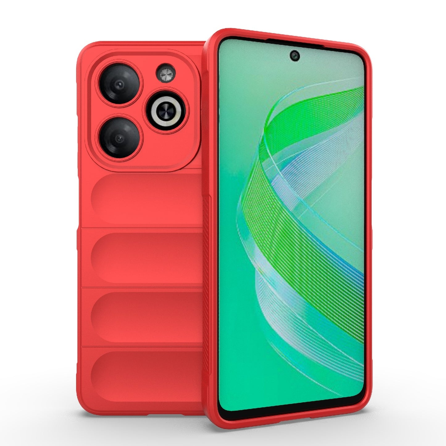 Infinix Smart 8 Magic Shield TPU + Flannel Phone Case: Durable, Non-toxic, Easy Access, Stylish Design