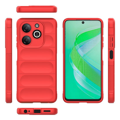 Infinix Smart 8 Magic Shield TPU + Flannel Phone Case: Durable, Non-toxic, Easy Access, Stylish Design