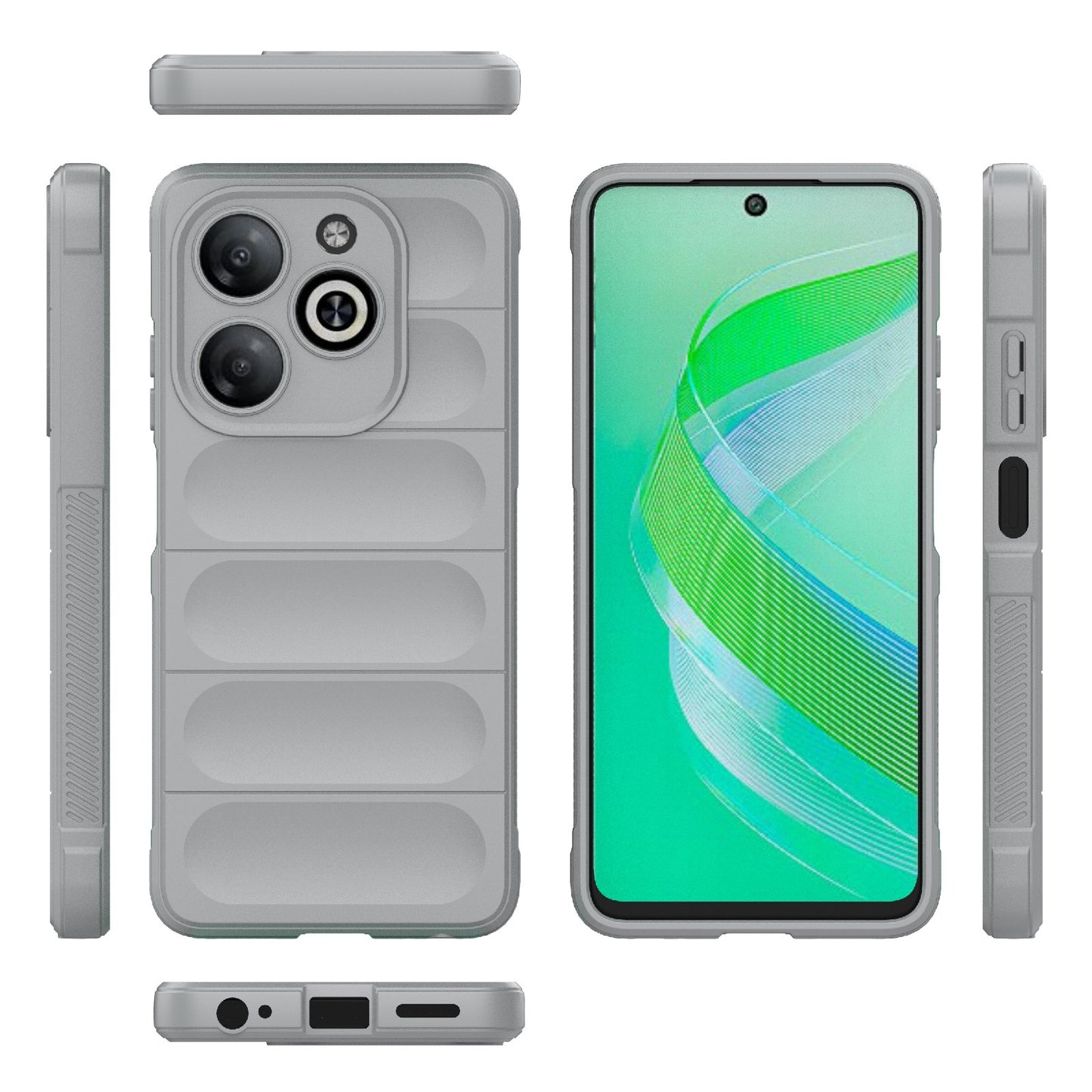 Infinix Smart 8 Magic Shield TPU + Flannel Phone Case: Durable, Non-toxic, Easy Access, Stylish Design