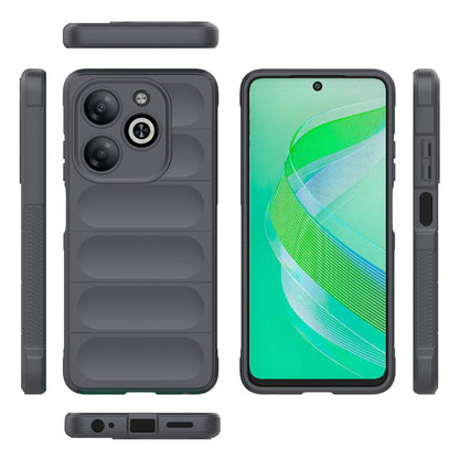 Infinix Smart 8 Magic Shield TPU + Flannel Phone Case: Durable, Non-toxic, Easy Access, Stylish Design