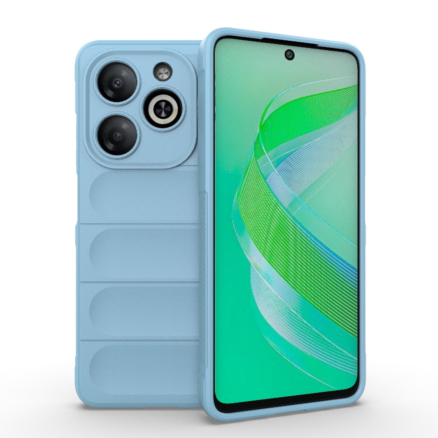 Infinix Smart 8 Magic Shield TPU + Flannel Phone Case: Durable, Non-toxic, Easy Access, Stylish Design