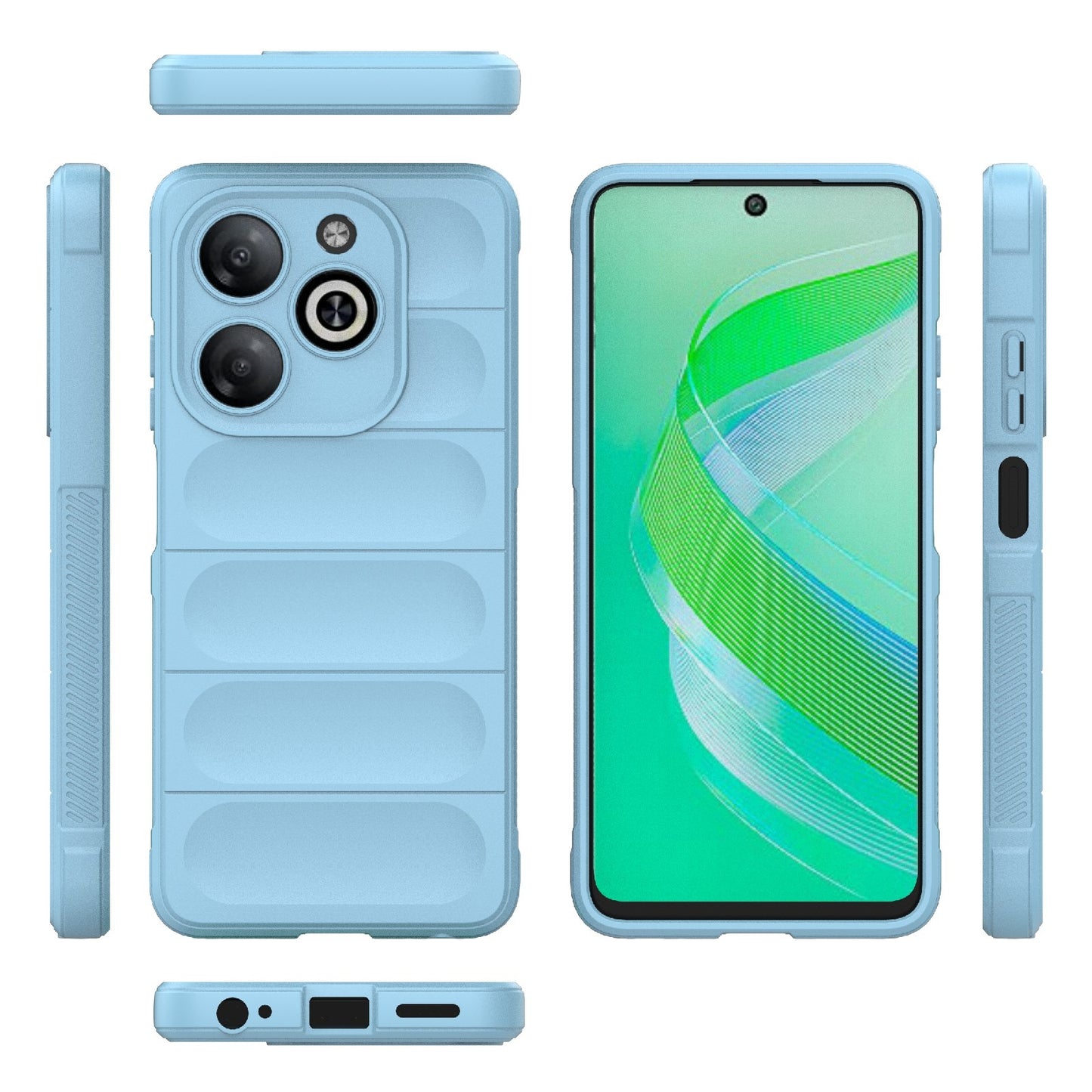 Infinix Smart 8 Magic Shield TPU + Flannel Phone Case: Durable, Non-toxic, Easy Access, Stylish Design