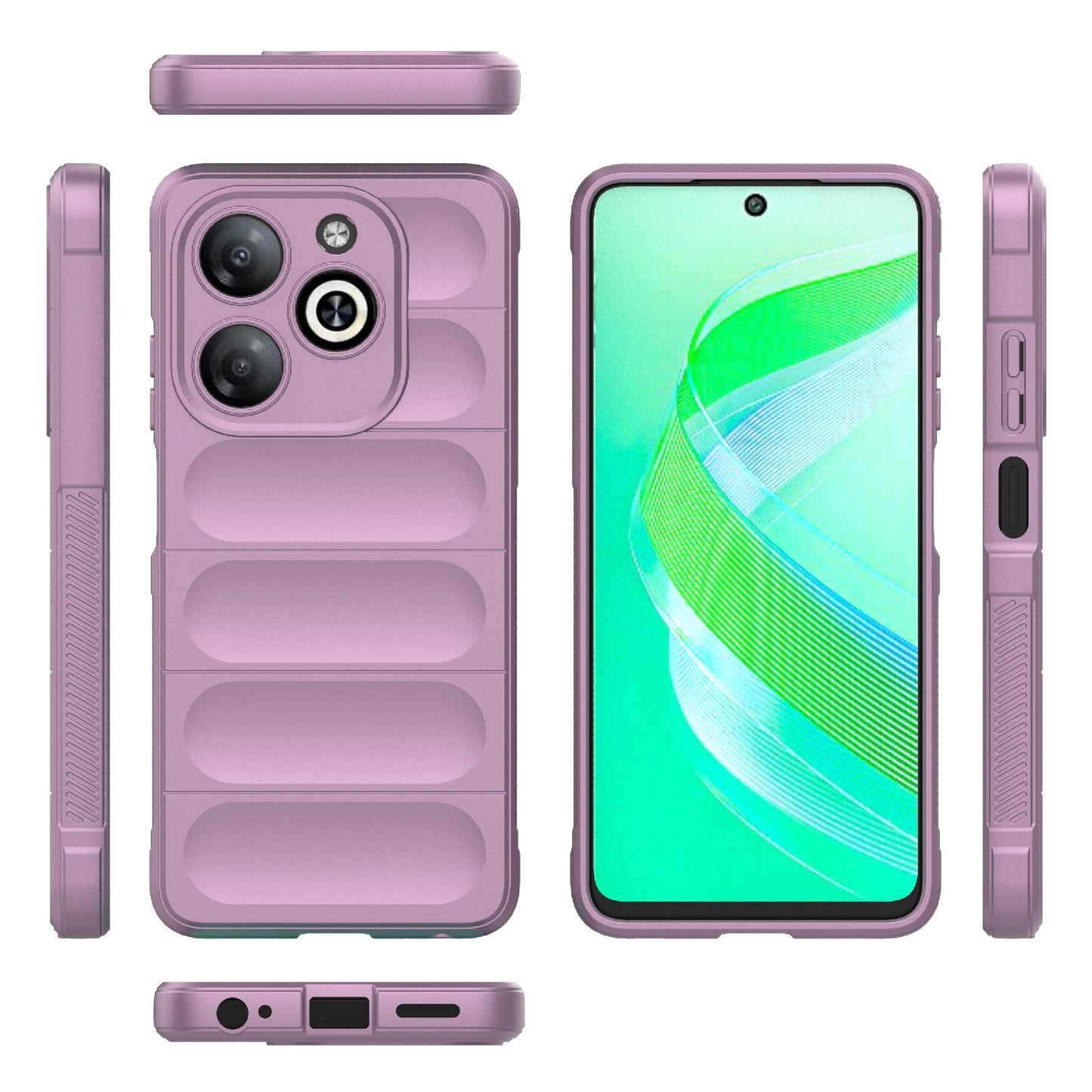 Infinix Smart 8 Magic Shield TPU + Flannel Phone Case: Durable, Non-toxic, Easy Access, Stylish Design