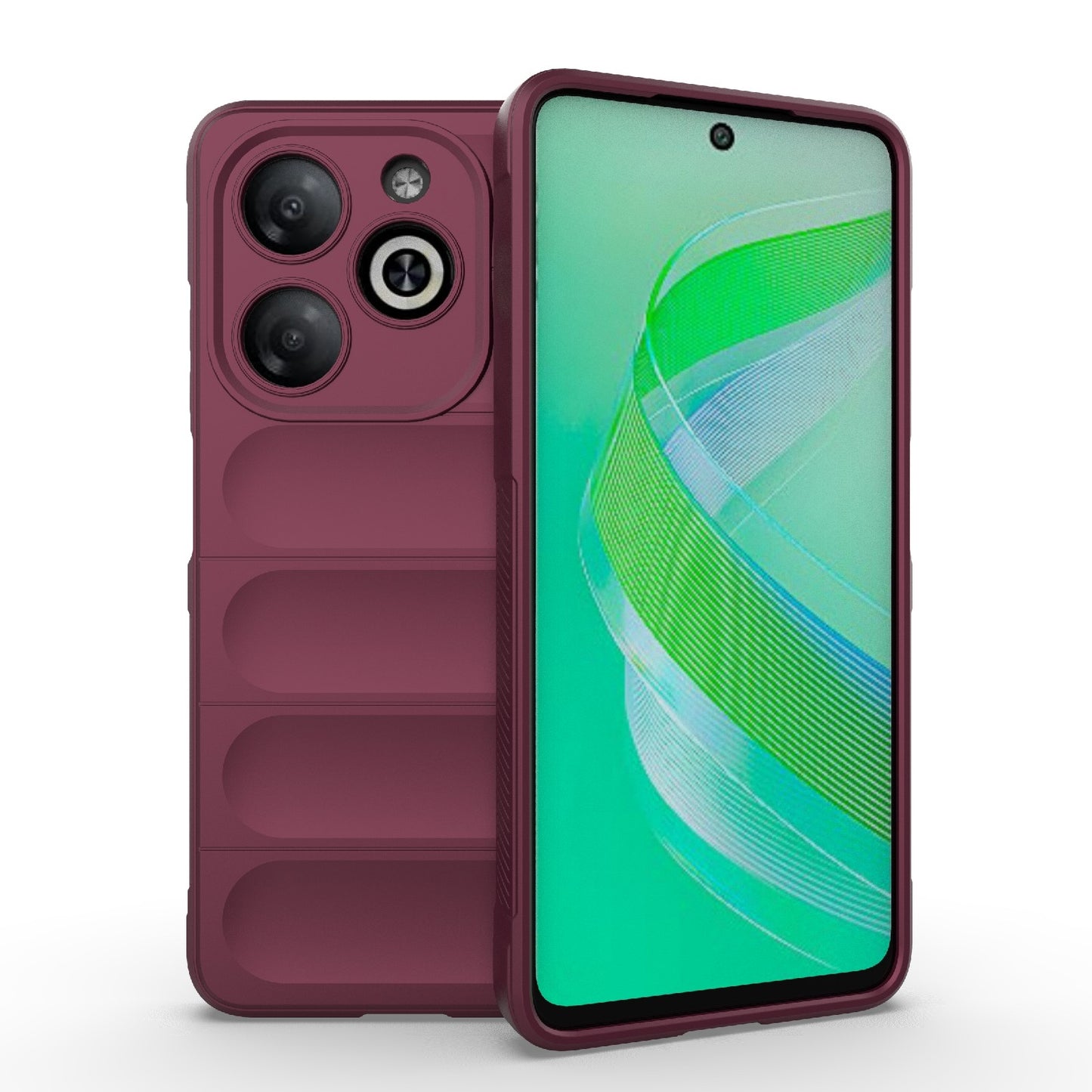 Infinix Smart 8 Magic Shield TPU + Flannel Phone Case: Durable, Non-toxic, Easy Access, Stylish Design