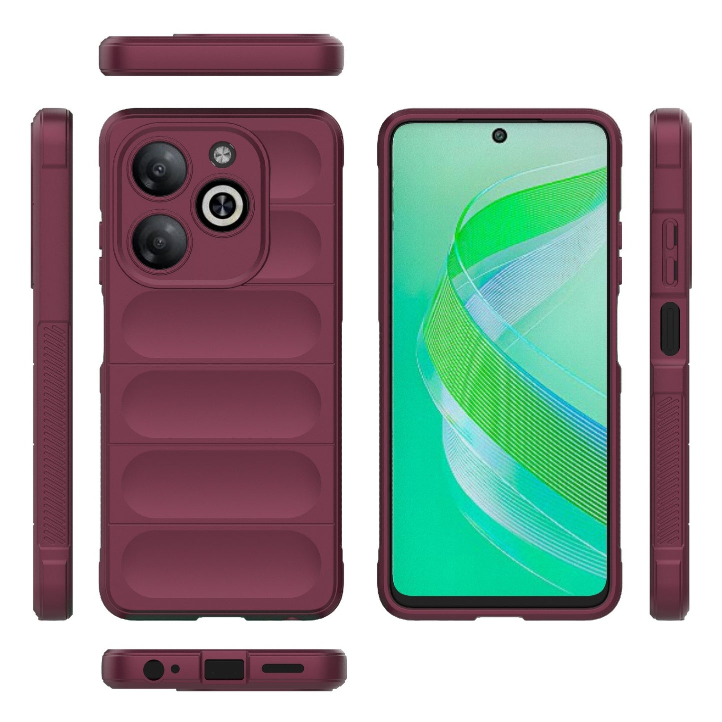 Infinix Smart 8 Magic Shield TPU + Flannel Phone Case: Durable, Non-toxic, Easy Access, Stylish Design