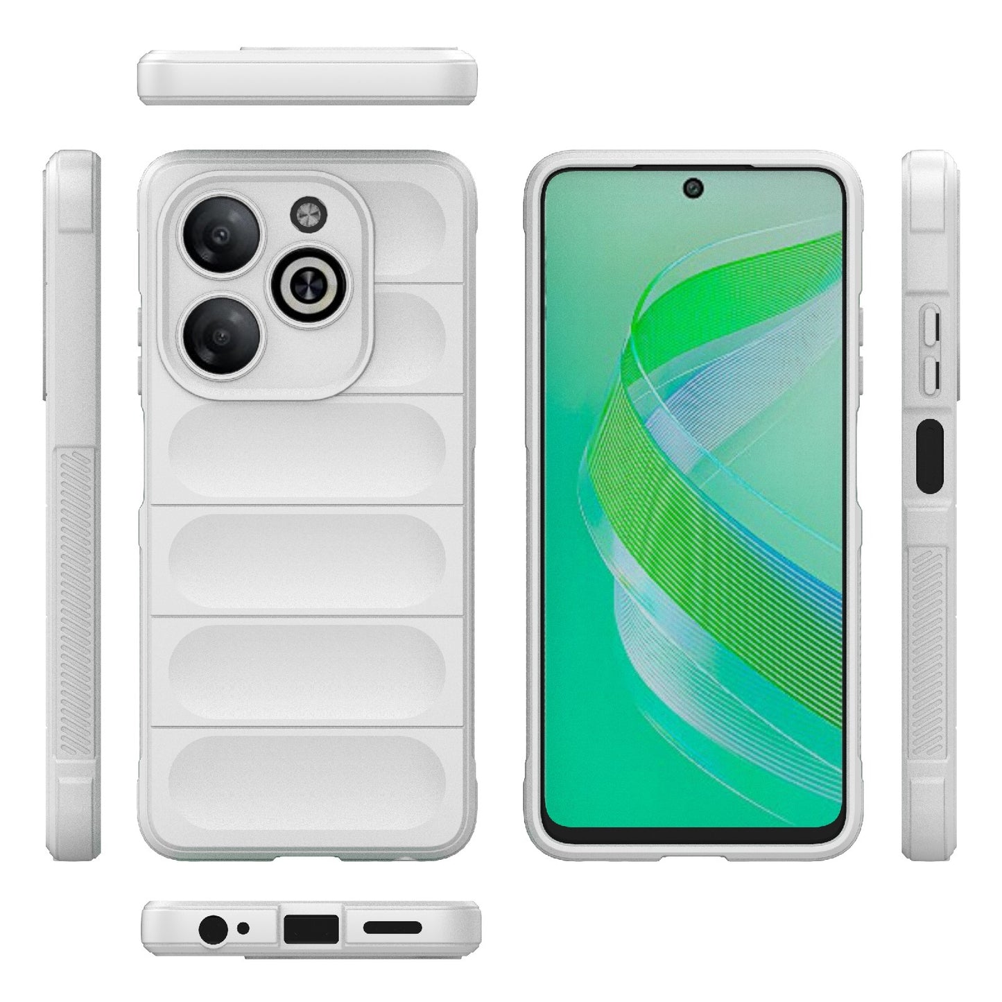 Infinix Smart 8 Magic Shield TPU + Flannel Phone Case: Durable, Non-toxic, Easy Access, Stylish Design