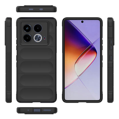 Infinix Note 40 5G India Magic Shield TPU + Flannel Phone Case: Durable, Non-toxic, Easy Access, Stylish Design