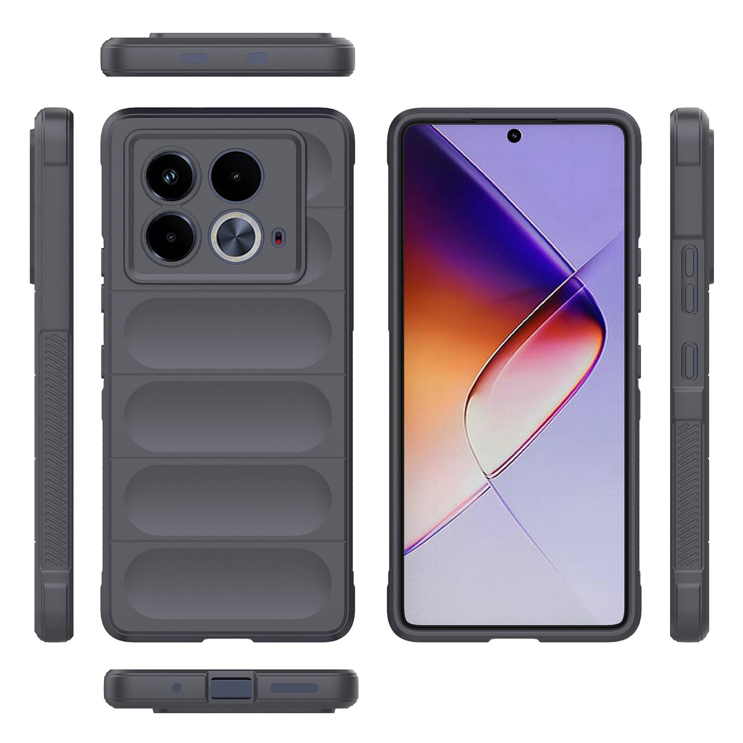 Infinix Note 40 5G India Magic Shield TPU + Flannel Phone Case: Durable, Non-toxic, Easy Access, Stylish Design