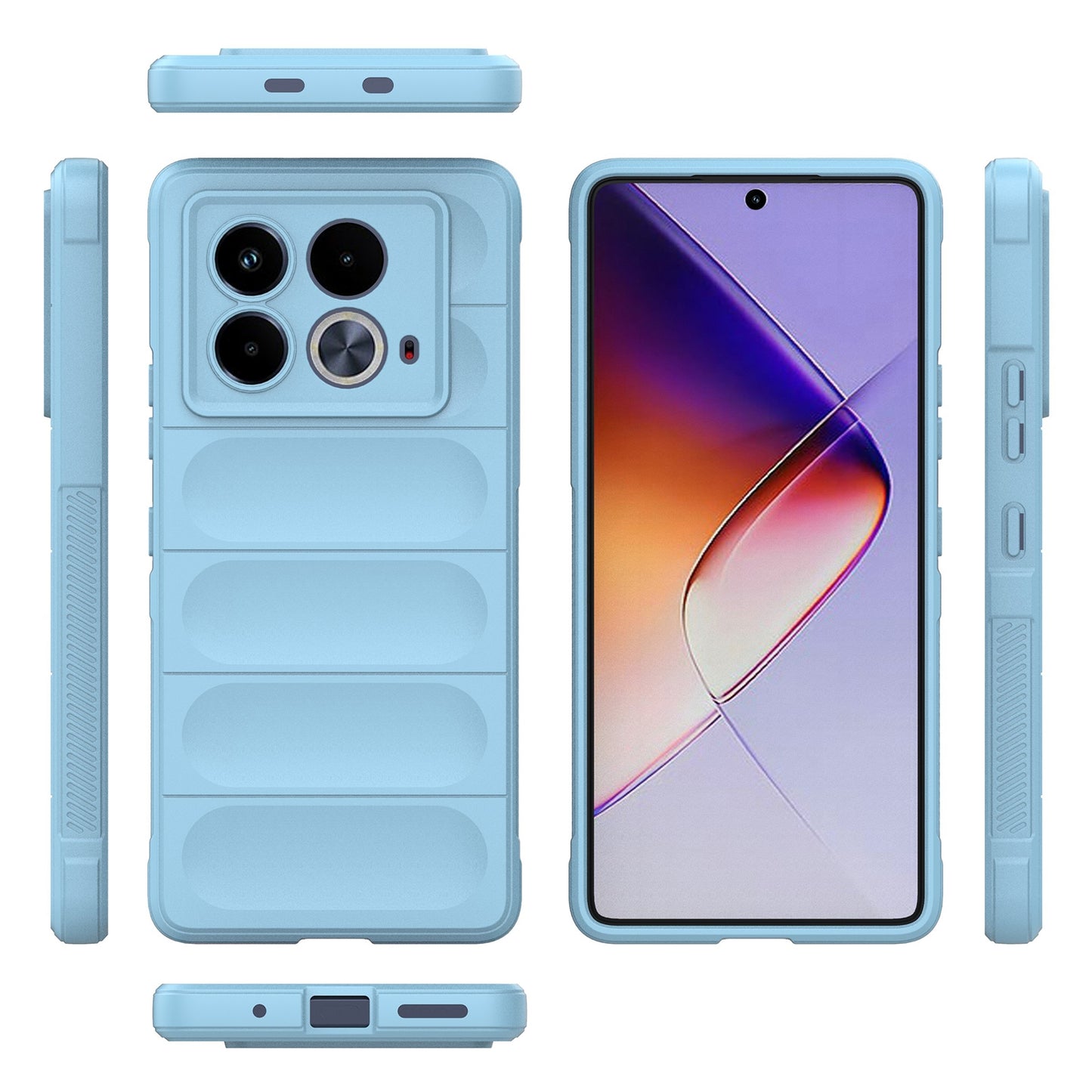 Infinix Note 40 5G India Magic Shield TPU + Flannel Phone Case: Durable, Non-toxic, Easy Access, Stylish Design