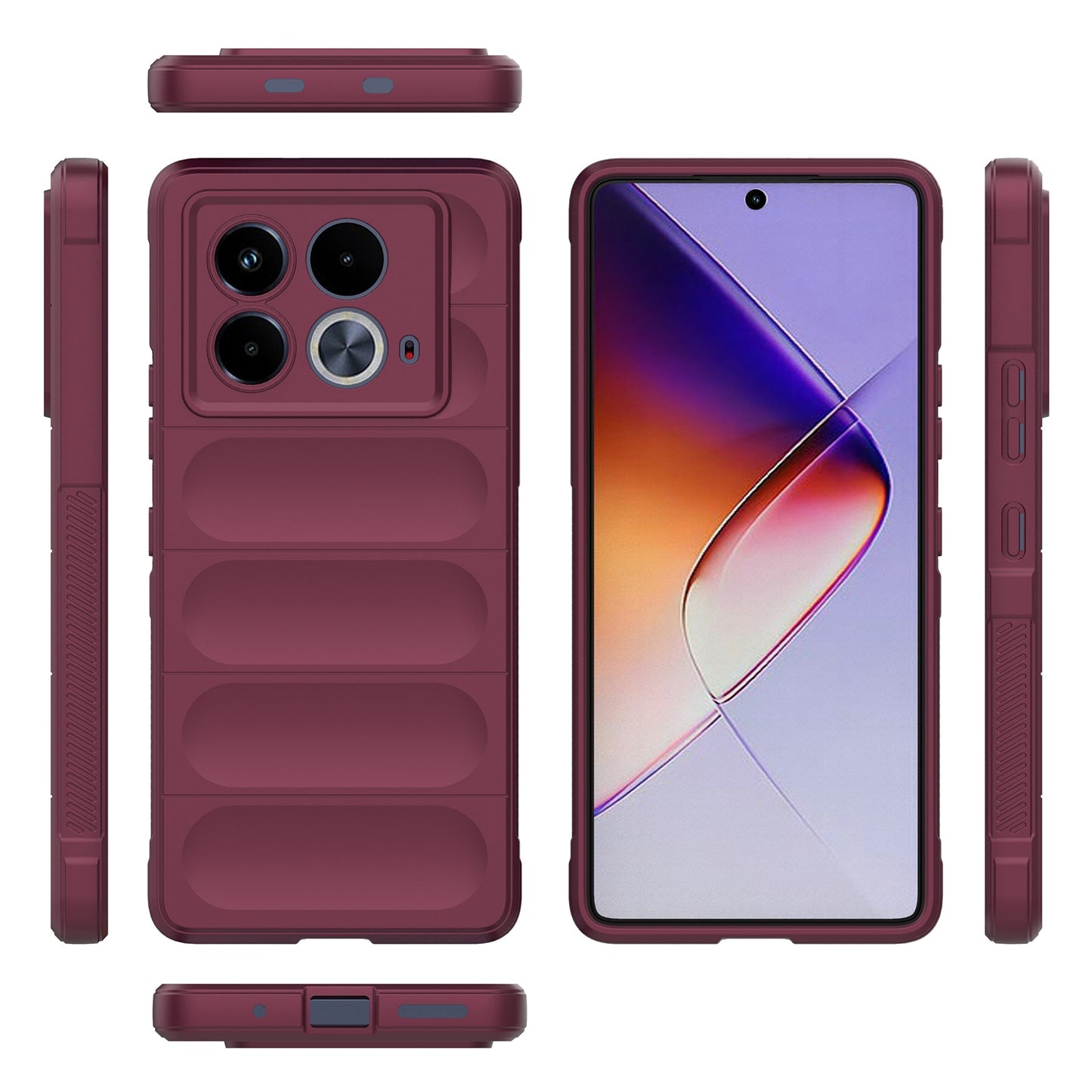 Infinix Note 40 5G India Magic Shield TPU + Flannel Phone Case: Durable, Non-toxic, Easy Access, Stylish Design