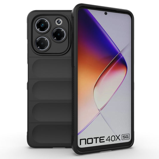 Infinix Note 40X 5G Global Magic Shield TPU + Flannel Phone Case: Durable, Non-toxic, Easy Access, Stylish Design