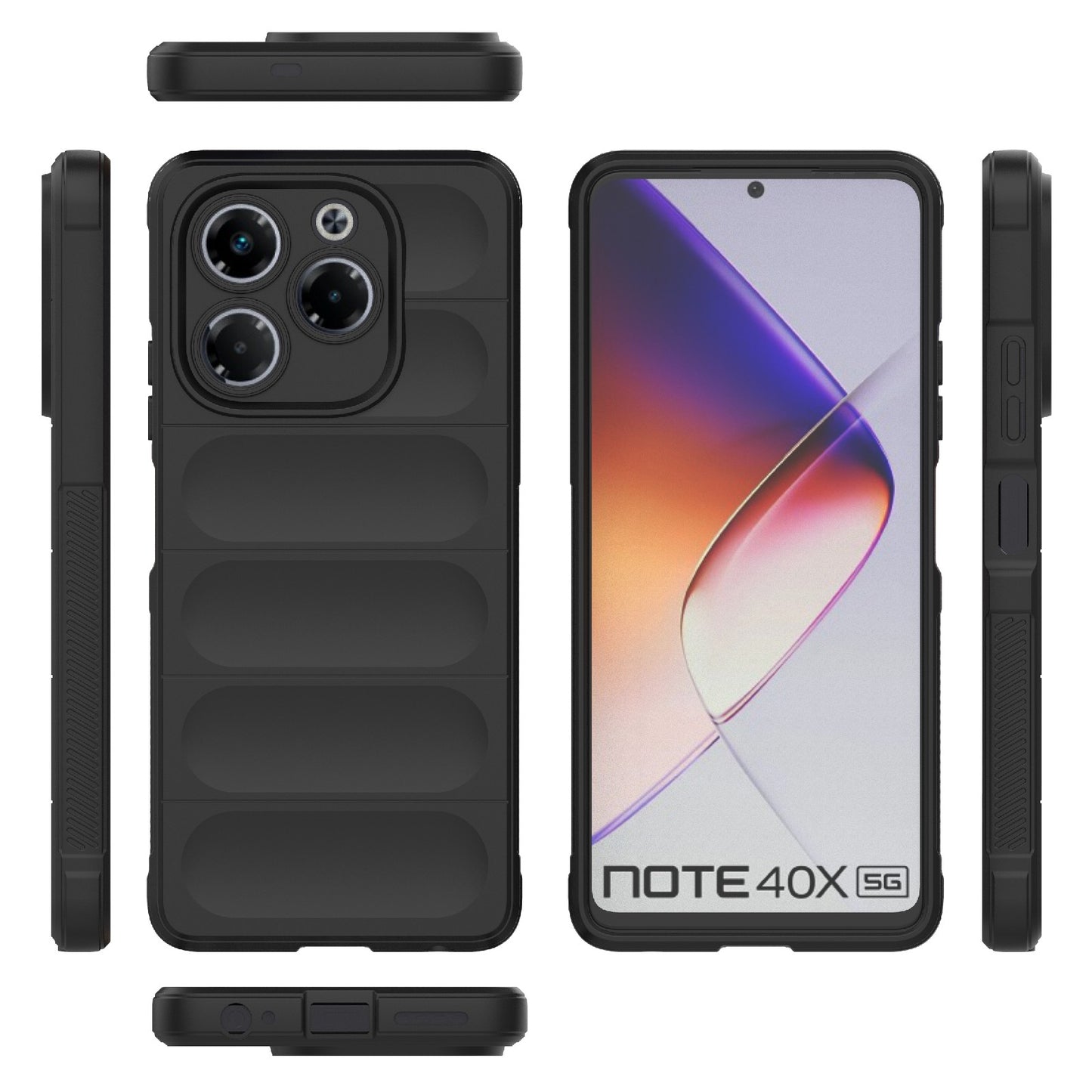 Infinix Note 40X 5G Global Magic Shield TPU + Flannel Phone Case: Durable, Non-toxic, Easy Access, Stylish Design