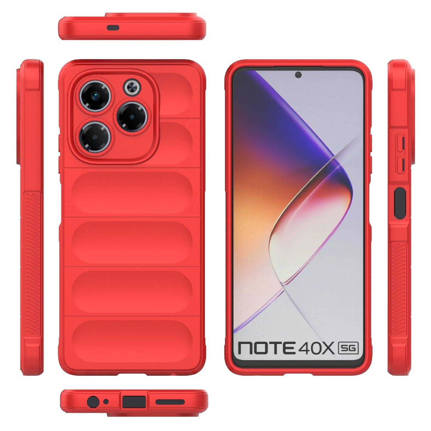 Infinix Note 40X 5G Global Magic Shield TPU + Flannel Phone Case: Durable, Non-toxic, Easy Access, Stylish Design