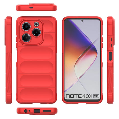 Infinix Note 40X 5G Global Magic Shield TPU + Flannel Phone Case: Durable, Non-toxic, Easy Access, Stylish Design