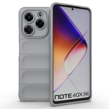Infinix Note 40X 5G Global Magic Shield TPU + Flannel Phone Case: Durable, Non-toxic, Easy Access, Stylish Design