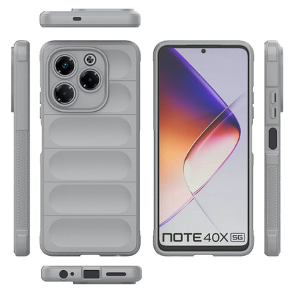 Infinix Note 40X 5G Global Magic Shield TPU + Flannel Phone Case: Durable, Non-toxic, Easy Access, Stylish Design