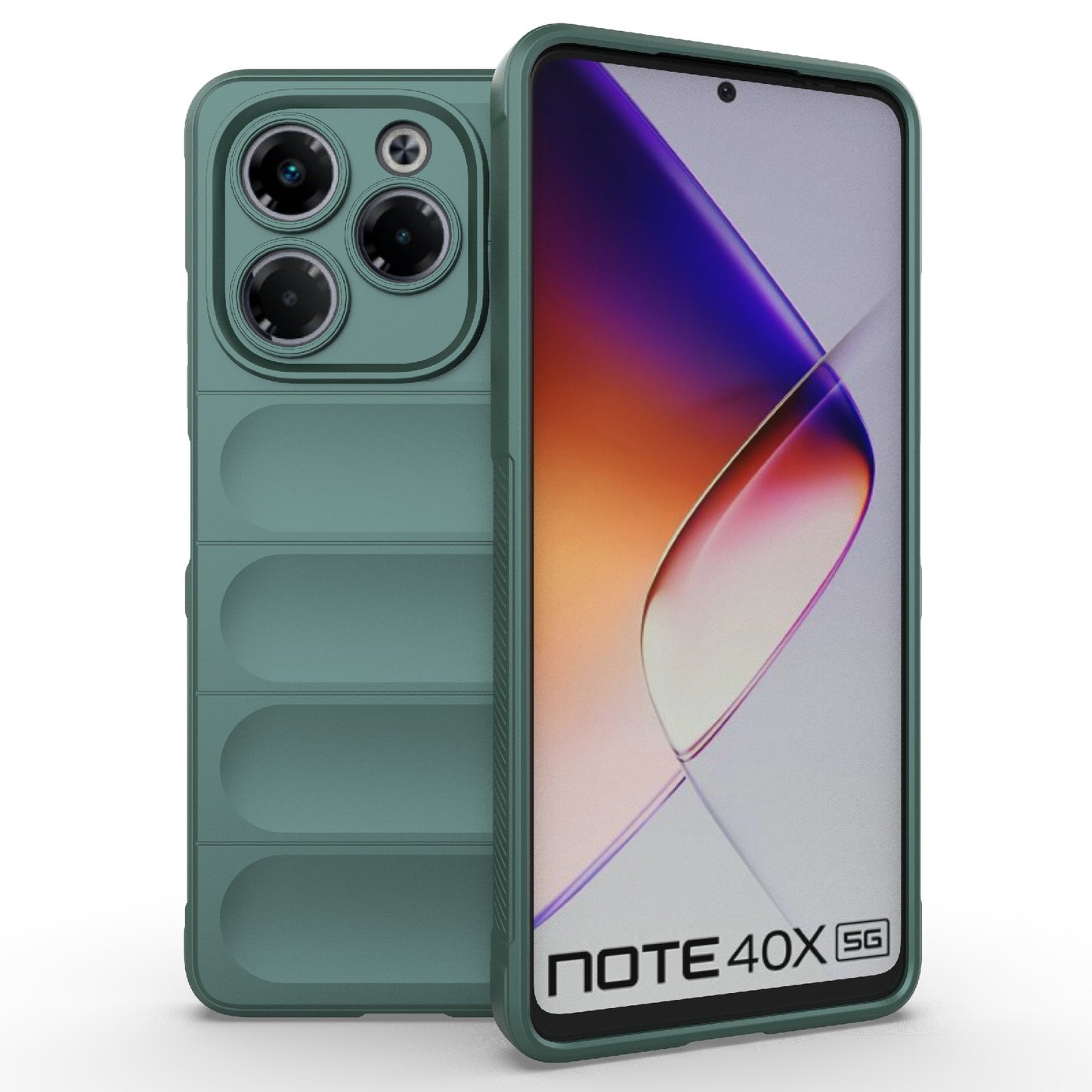 Infinix Note 40X 5G Global Magic Shield TPU + Flannel Phone Case: Durable, Non-toxic, Easy Access, Stylish Design