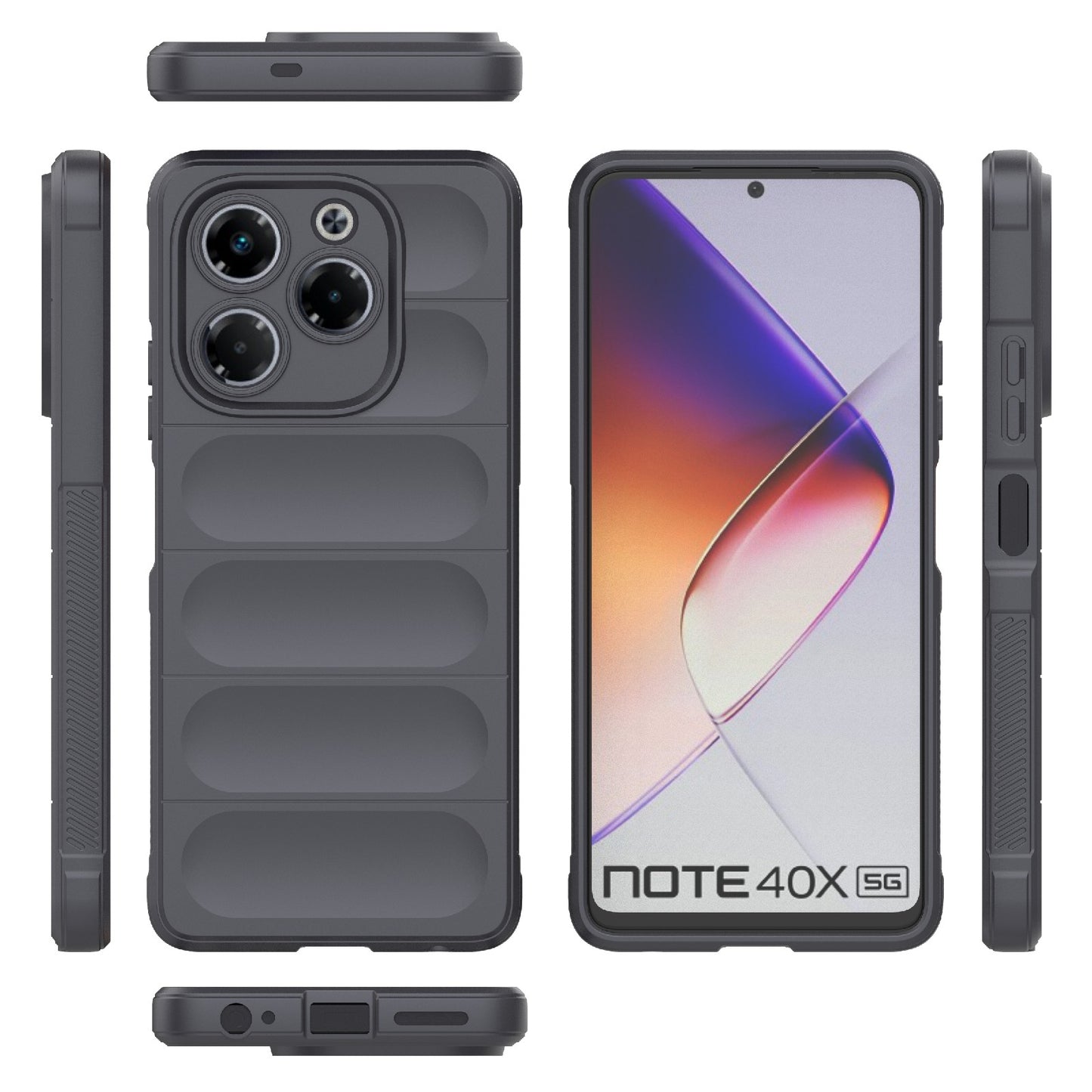 Infinix Note 40X 5G Global Magic Shield TPU + Flannel Phone Case: Durable, Non-toxic, Easy Access, Stylish Design