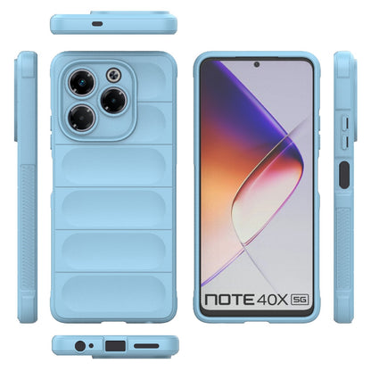 Infinix Note 40X 5G Global Magic Shield TPU + Flannel Phone Case: Durable, Non-toxic, Easy Access, Stylish Design
