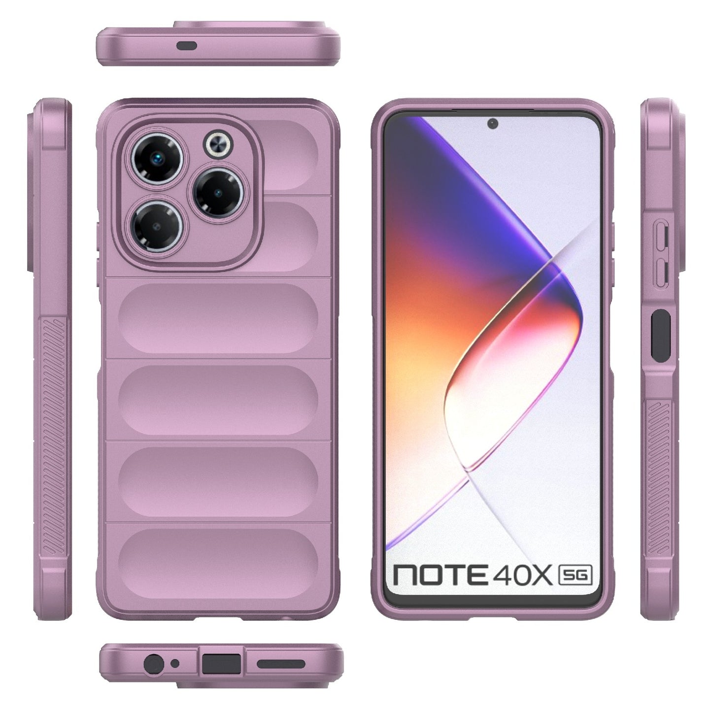 Infinix Note 40X 5G Global Magic Shield TPU + Flannel Phone Case: Durable, Non-toxic, Easy Access, Stylish Design