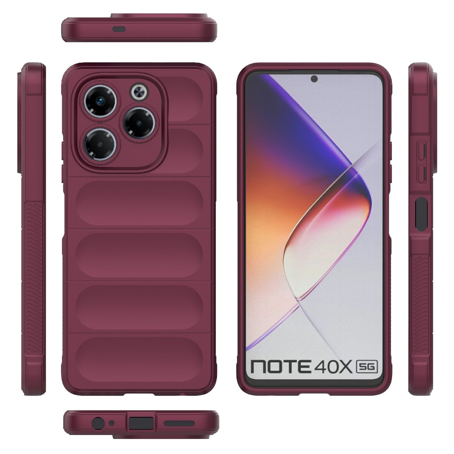 Infinix Note 40X 5G Global Magic Shield TPU + Flannel Phone Case: Durable, Non-toxic, Easy Access, Stylish Design