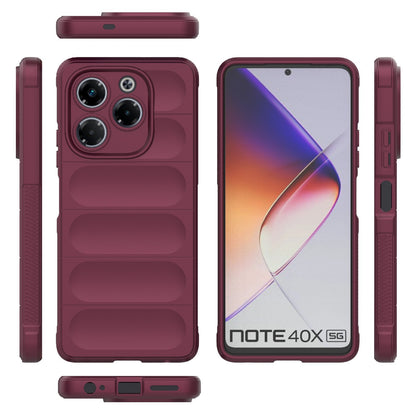 Infinix Note 40X 5G Global Magic Shield TPU + Flannel Phone Case: Durable, Non-toxic, Easy Access, Stylish Design