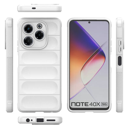 Infinix Note 40X 5G Global Magic Shield TPU + Flannel Phone Case: Durable, Non-toxic, Easy Access, Stylish Design