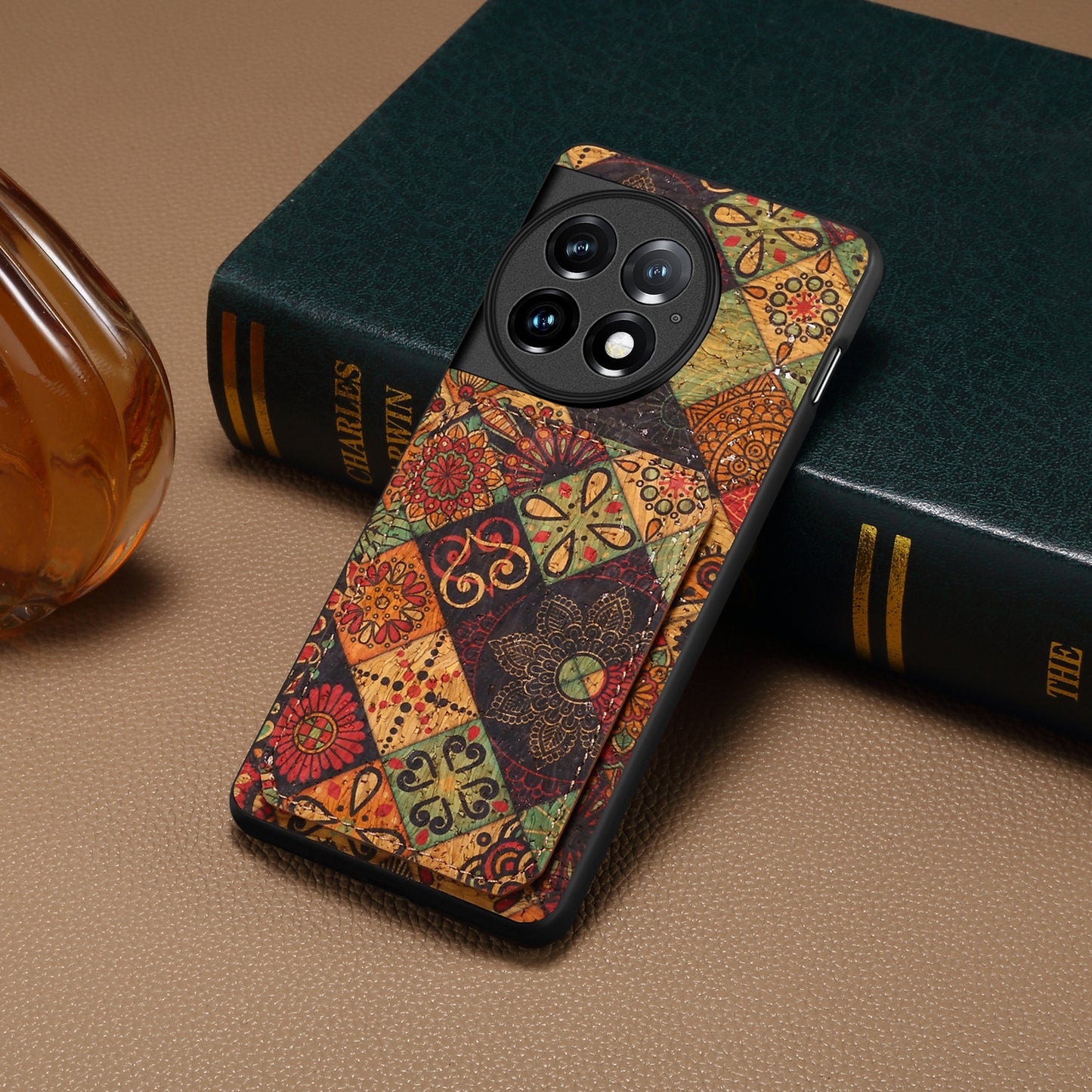 OnePlus Ace 2 Pro Dual Card Slot Holder Phone Case – Patterned Design, Scratch & Dirt Protection, Convenient Holder