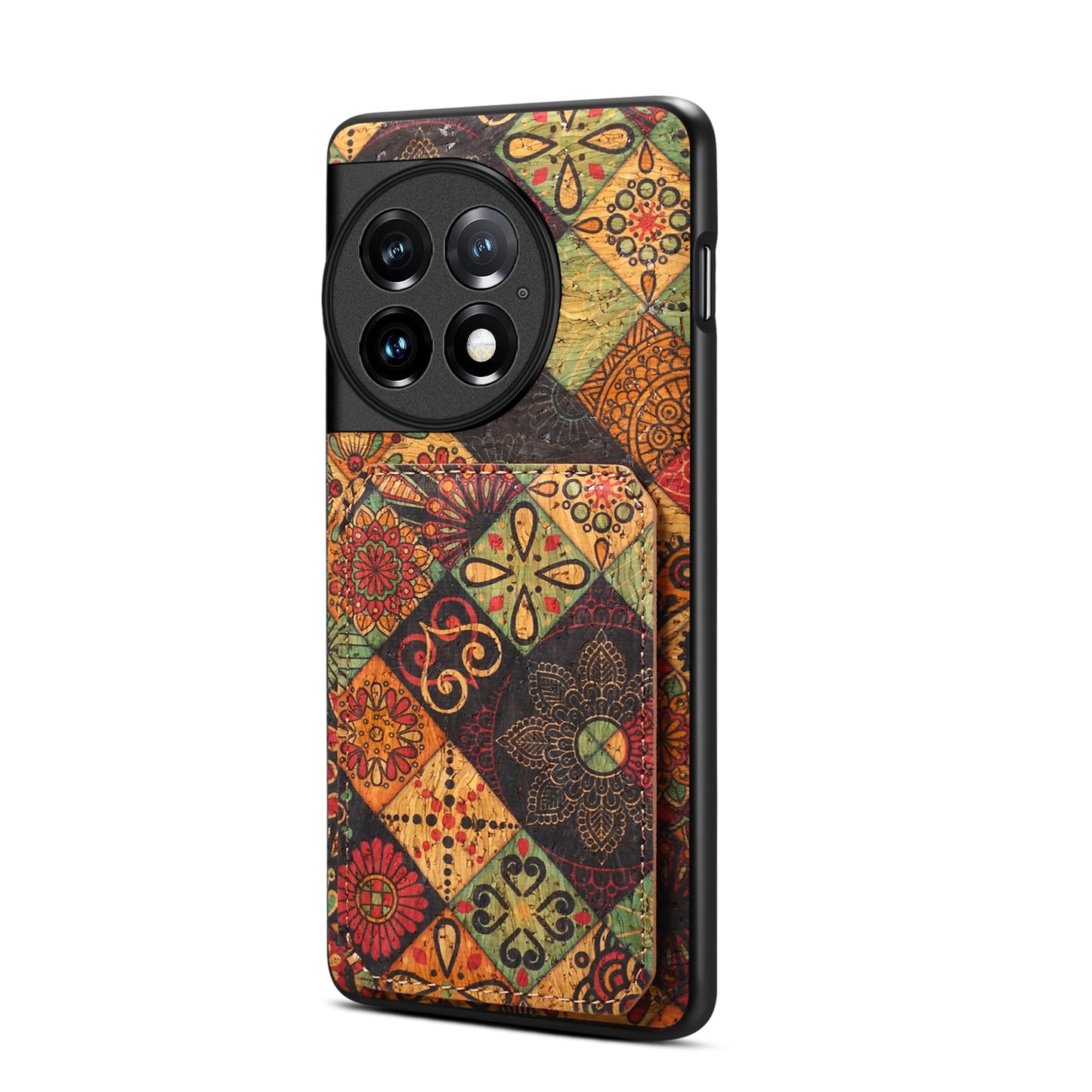 OnePlus Ace 2 Pro Dual Card Slot Holder Phone Case – Patterned Design, Scratch & Dirt Protection, Convenient Holder