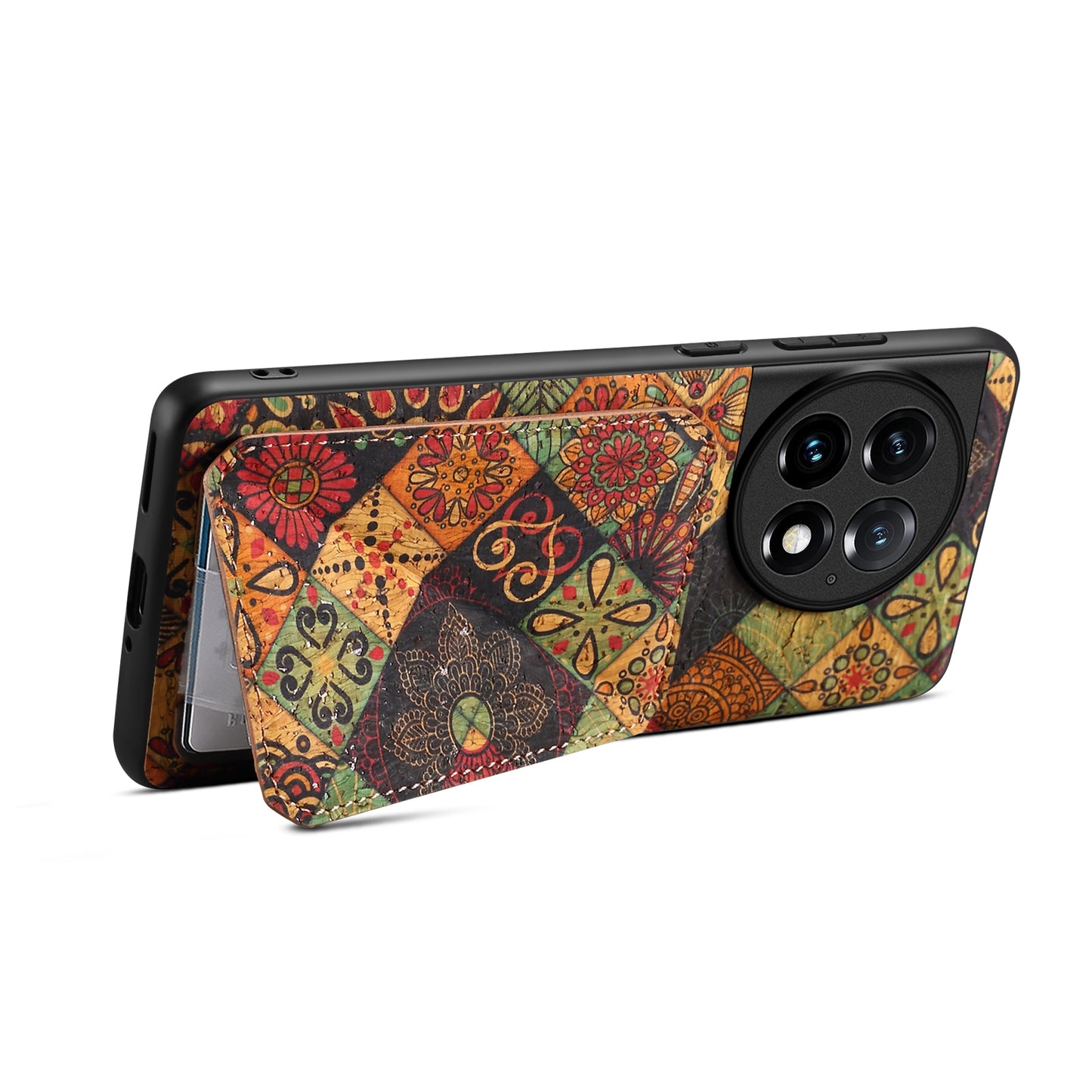 OnePlus Ace 2 Pro Dual Card Slot Holder Phone Case – Patterned Design, Scratch & Dirt Protection, Convenient Holder