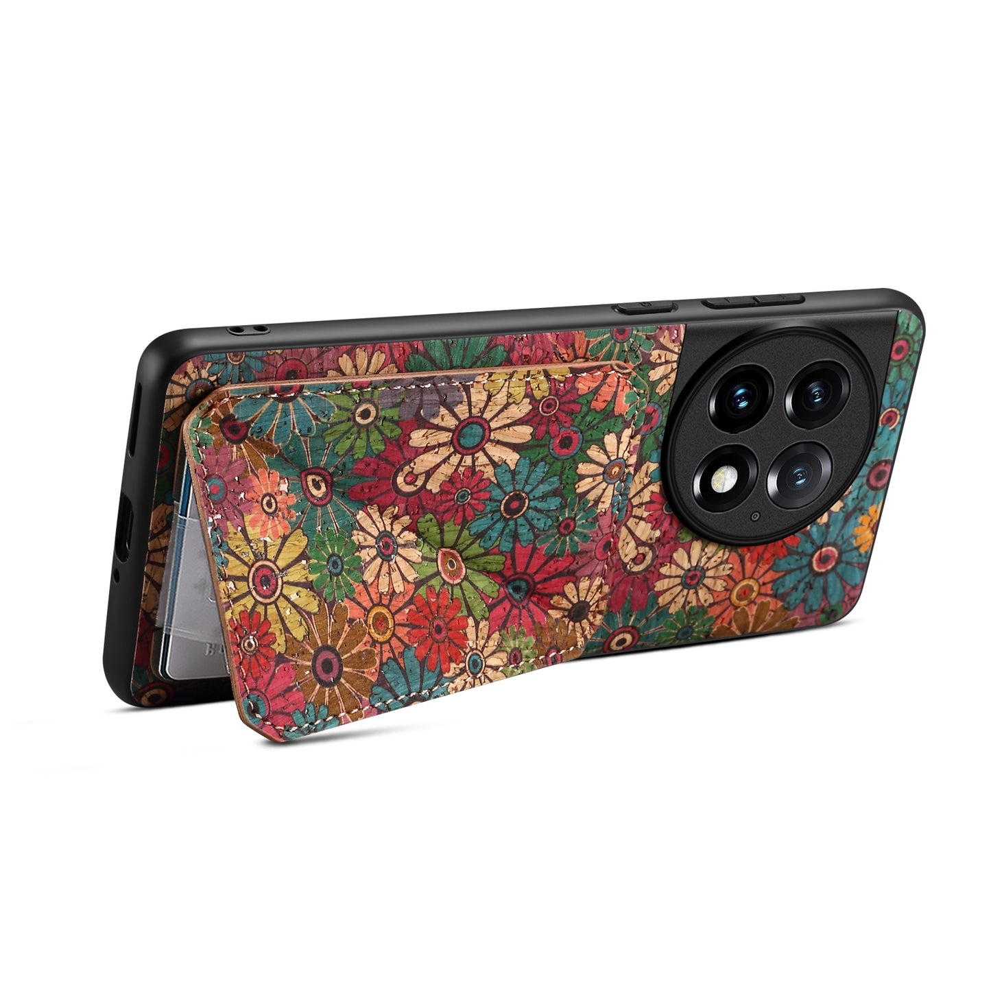 OnePlus Ace 2 Pro Dual Card Slot Holder Phone Case – Patterned Design, Scratch & Dirt Protection, Convenient Holder